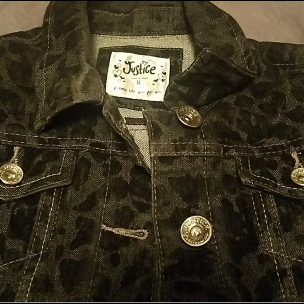 Justice Premium Animal Printed Jean Jacket - Picture 4 of 6
